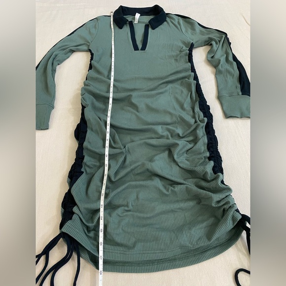 Daily Practice by Anthropologie Long-Sleeve Colorblock Polo midi dress  NWT - Picture 8 of 14